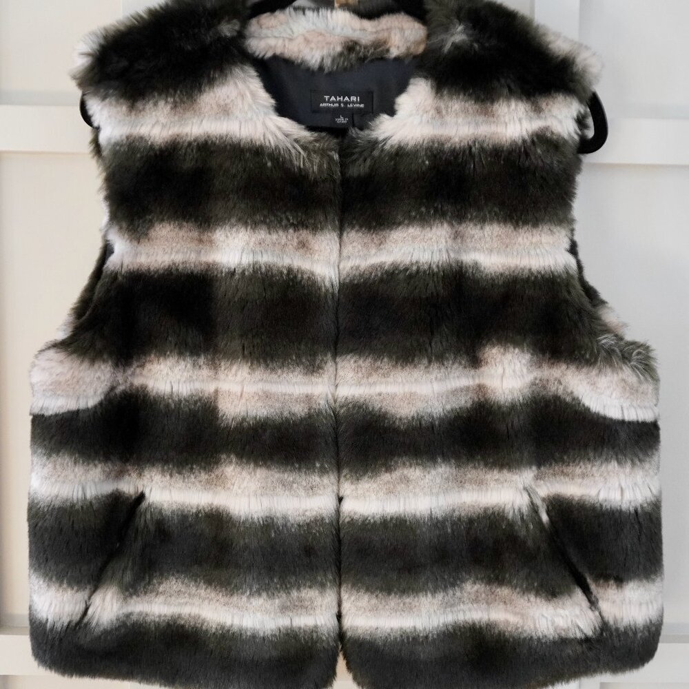 Tahari Faux Fur Vest